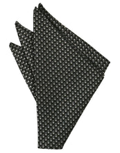 Load image into Gallery viewer, Platinum Venetian Pin Dot Pocket Square
