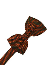 Load image into Gallery viewer, Cinnamon Venetian Pin Dot Bow Tie
