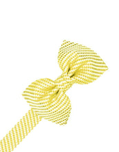 Load image into Gallery viewer, Harvest Maize Venetian Pin Dot Bow Tie
