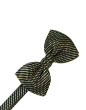 Load image into Gallery viewer, Gold Venetian Pin Dot Bow Tie
