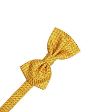 Load image into Gallery viewer, Gold Venetian Pin Dot Bow Tie
