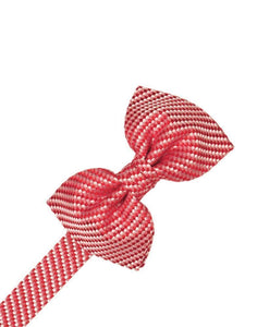 Coral Venetian Pin Dot Bow Tie