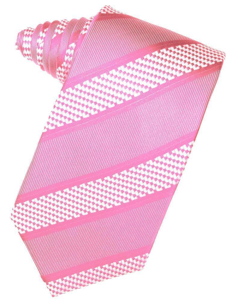 Bubblegum Venetian Pin Dot Striped Necktie