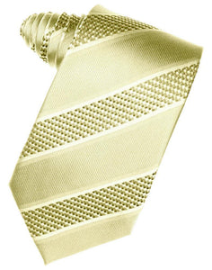 Silver Venetian Pin Dot Striped Necktie