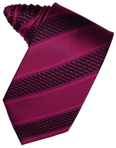 Heather Venetian Pin Dot Striped Necktie