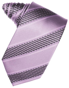 Rose Venetian Pin Dot Striped Necktie