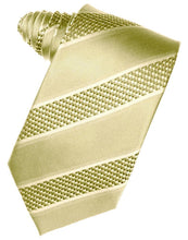 Load image into Gallery viewer, Cinnamon Venetian Pin Dot Striped Necktie
