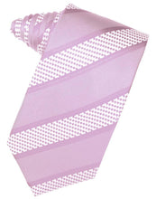 Load image into Gallery viewer, Champagne Venetian Pin Dot Striped Necktie
