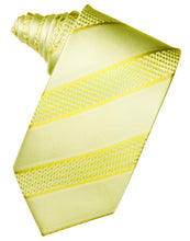 Load image into Gallery viewer, Harvest Maize Venetian Pin Dot Striped Necktie
