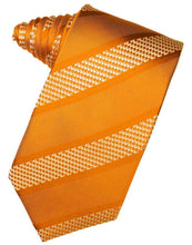 Load image into Gallery viewer, Champagne Venetian Pin Dot Striped Necktie
