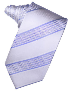 Mandarin Venetian Pin Dot Striped Necktie