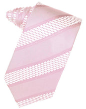 Load image into Gallery viewer, Periwinkle Venetian Pin Dot Striped Necktie
