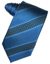 Load image into Gallery viewer, Bubblegum Venetian Pin Dot Striped Necktie
