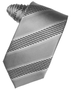 Champagne Venetian Pin Dot Striped Necktie