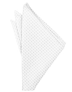 Platinum Venetian Pin Dot Pocket Square