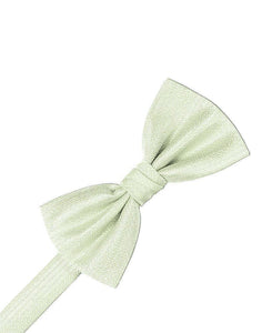 Mint Herringbone Bow Tie